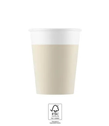 Цвят UniЦвят Beige, Paper Cup 8 части 200 ml FSC