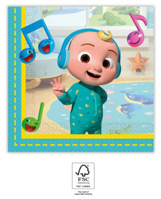 Кокомелон Музика napkin 20 части 33x33 см FSC