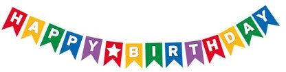 Честит Рожден ден Multicolor Честит Рожден ден paper banner 2.3 m