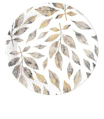 Цвете Grey Branches Leaf пластамасова чиния 8 части 23 см