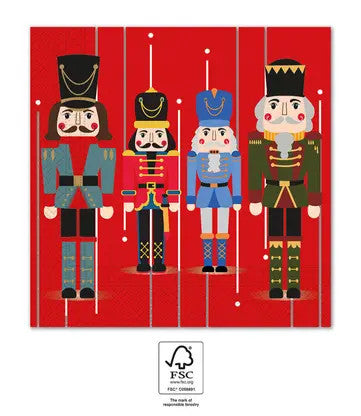 Коледа Wooden Nutcracker i napkin 20 части 33x33 см