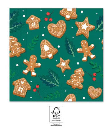 Коледа Cinnamon Biscuits i napkin 20 части 33x33 см