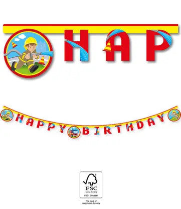 Пожарникар Rescue Честит Рожден ден Sign FSC 2m