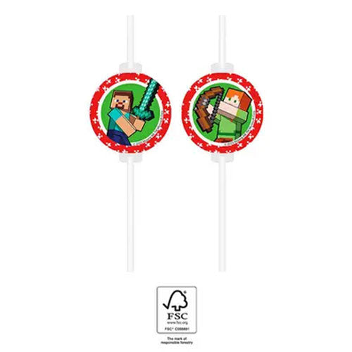 Майнкрафт Green paper straw, 4-части комплект FSC