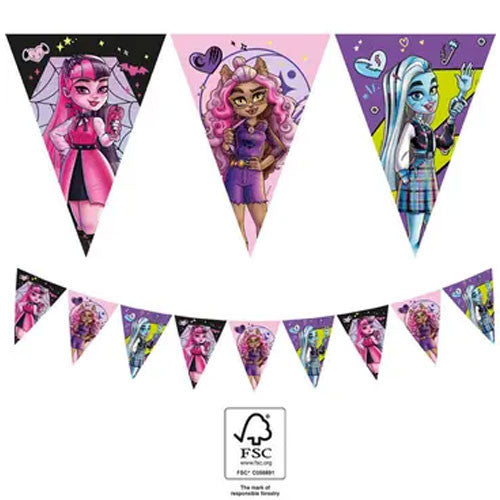 Monster High Приятели flag garland FSC 2.3 m
