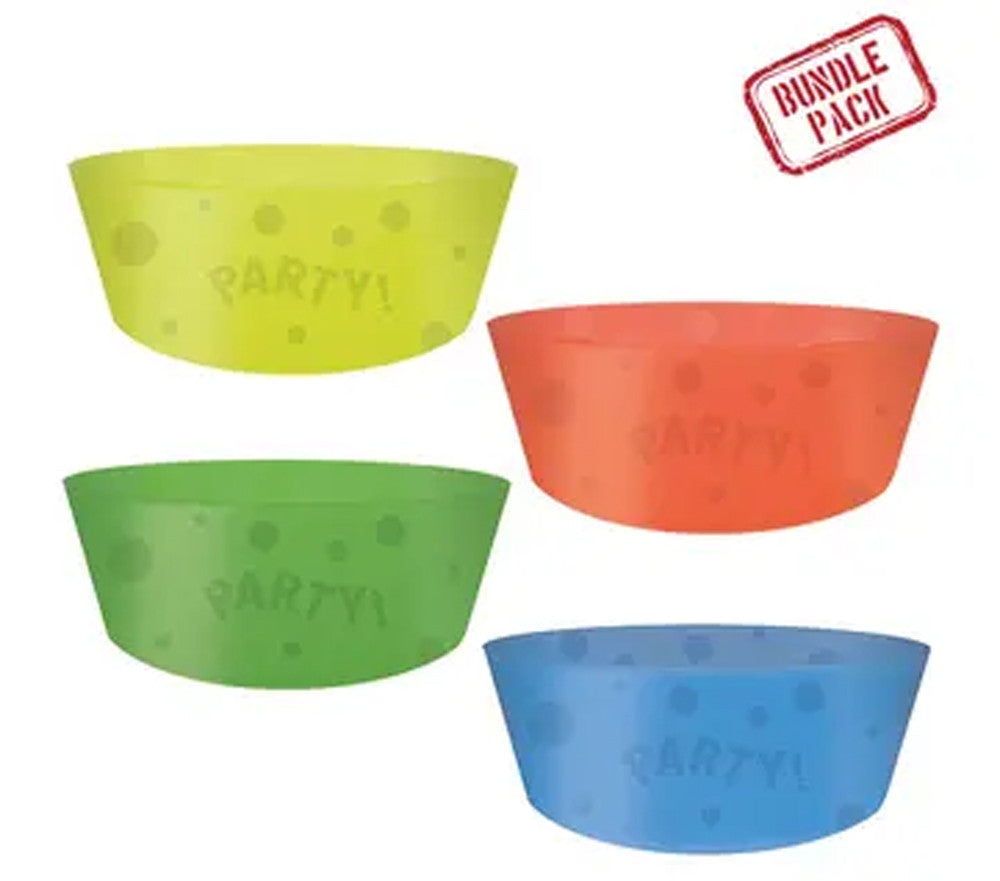 Цвят semi-transparent plastic deep plate, комплект от 4, 12 см