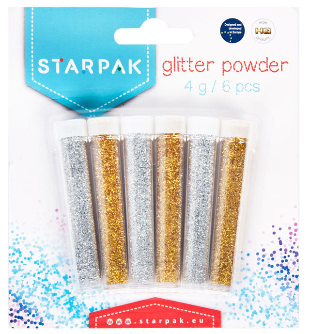 Цвят G , Сребро Glitter комплект 6 части