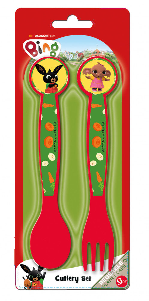 Bing plastic Прибори за хранене комплект - 2 части