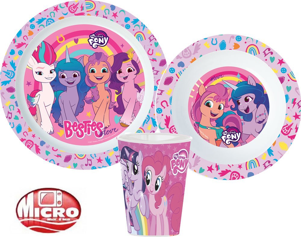 Моето малко Пони dinner комплект, micro plastic комплект, with 260 ml cup