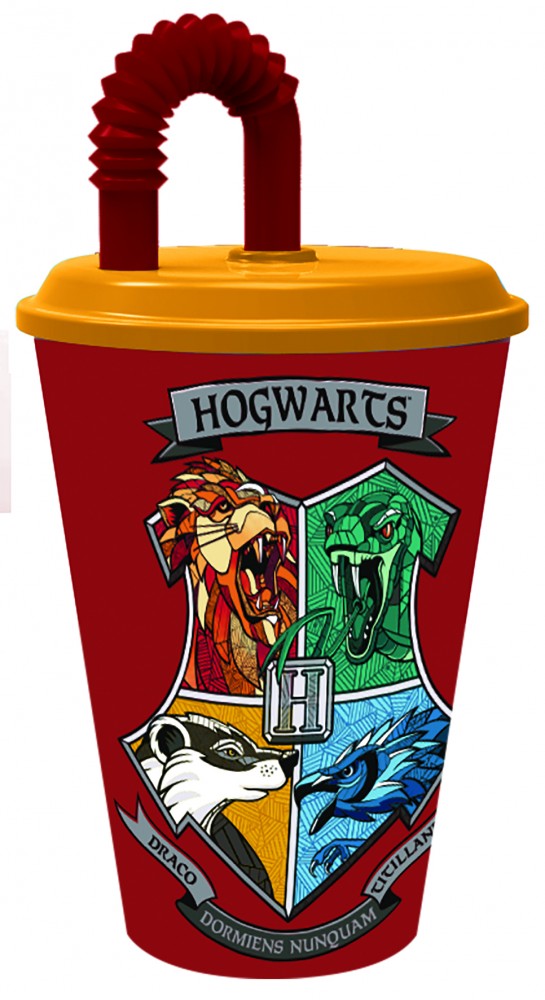 Хари Потър Houses straw cup, plastic 430 ml