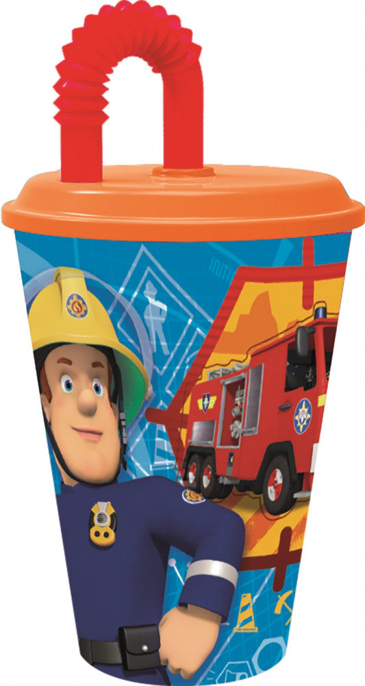 Пожарникарят Сам Rescue Mission straw cup, plastic 430 ml