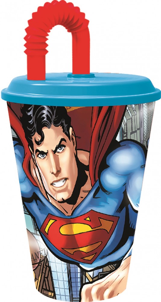 Супермен Savior Straw Cup, Plastic 430 ml