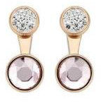 Виктория Роза златен coloчервен Обеци with colorful stones