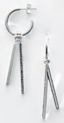 Виктория Сребро Coloчервен Stone Обеци