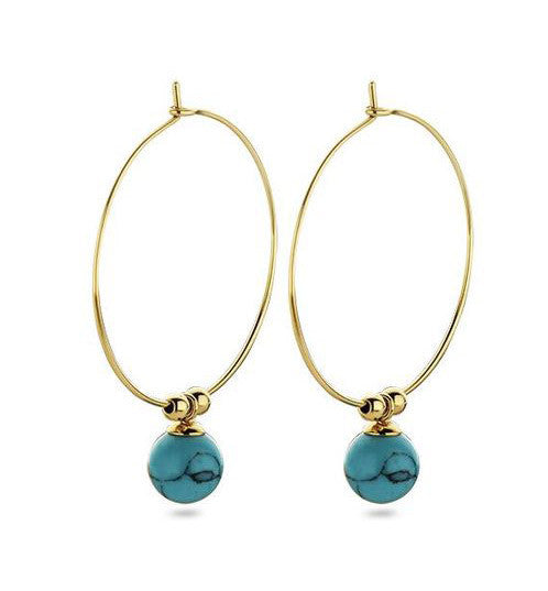 Виктория G -Coloчервен Син Pearl Обеци