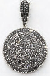 Виктория Сребро-coloчервен pendant with stones