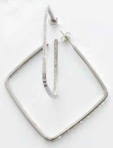 Виктория Сребро-coloчервен бял stone Обеци