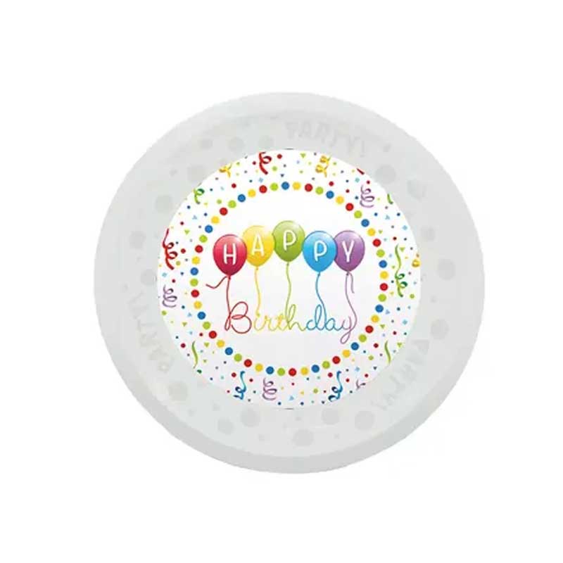 Пластмасова чиния Честит рожден ден Happy Birthday - Детски аксесоари за хранене