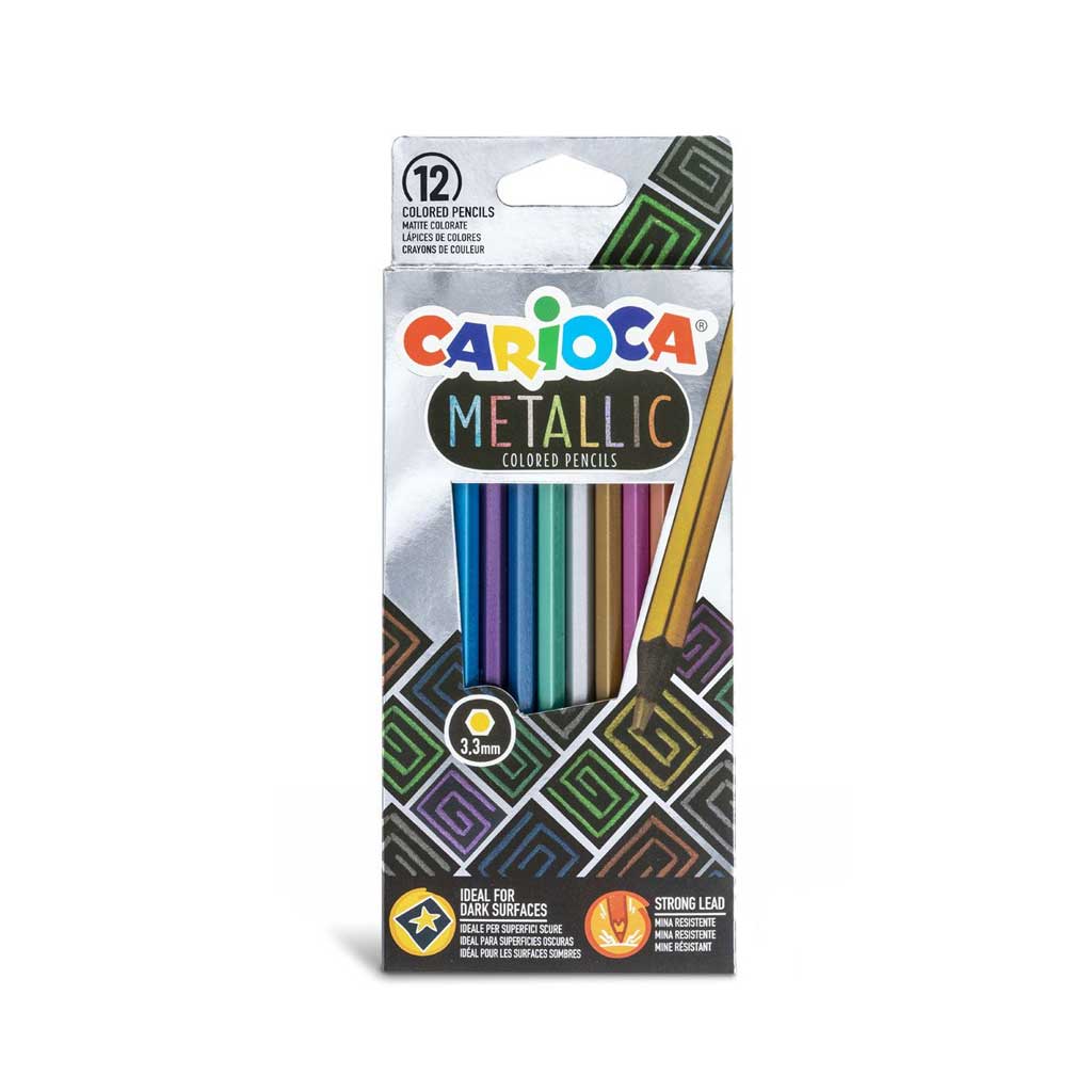 Цветни моливи металик Carioca - Ученически пособия и арт и крафт материали