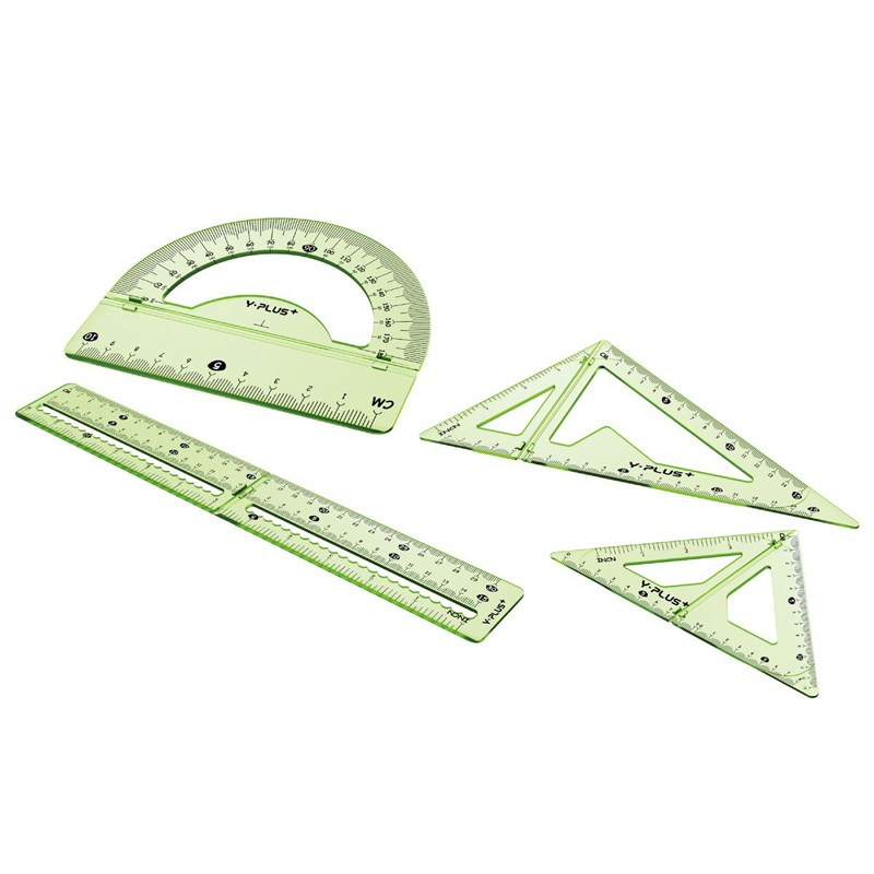 Chertojen komplekt za uchilishte s Liniq triagalnik i transportir - Uchenicheski posobiq i kancelarski materiali