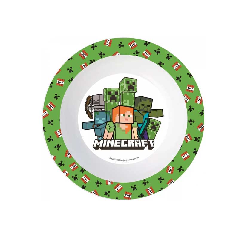 Пластмасова дълбока чиния Майнкрафт - Детски аксесоари и прибори за хранене Minecraft