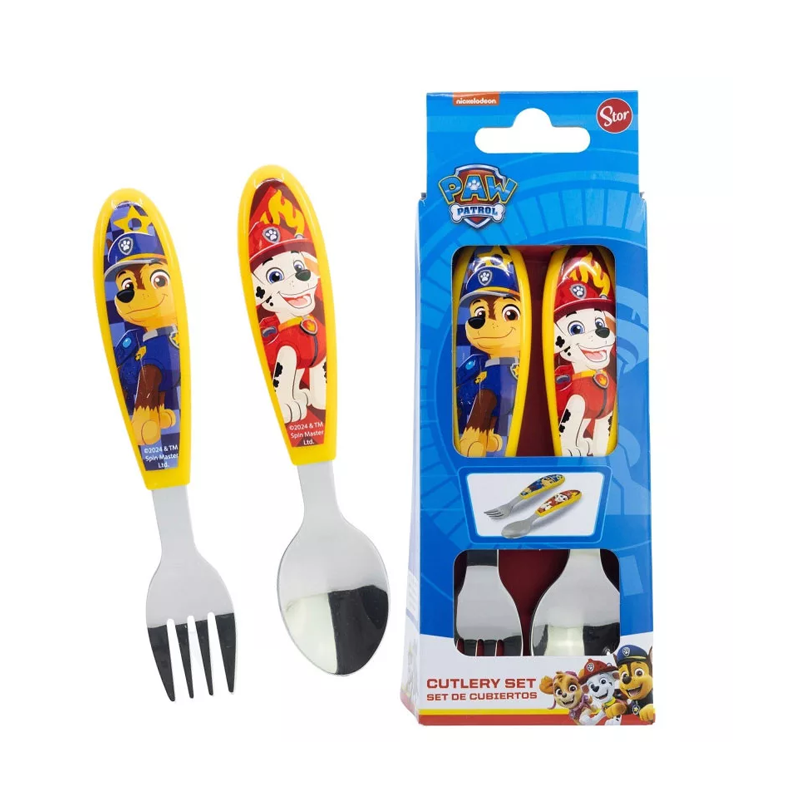 Комплект детски прибори за хранене - виличка и лъжичка Пес Патрул