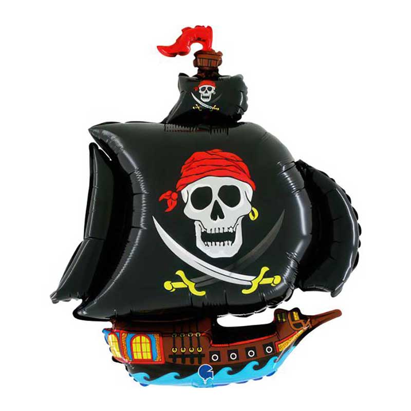foliev balon piratski korab cheren