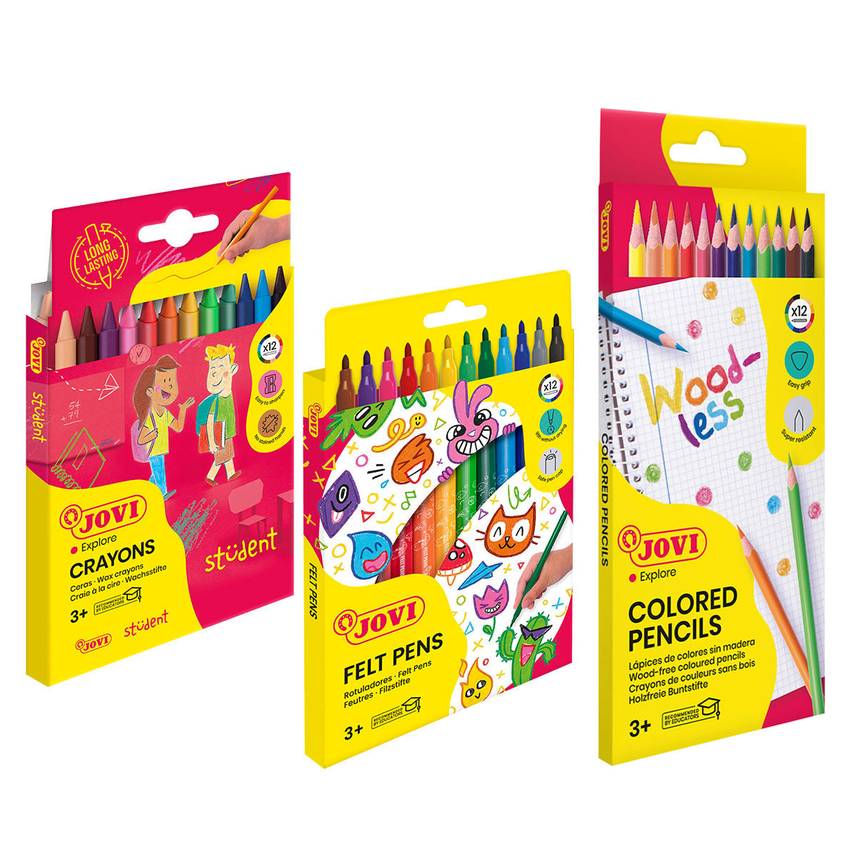 Komplekt Jovi - flumasteri cvetni molivi i pasteli