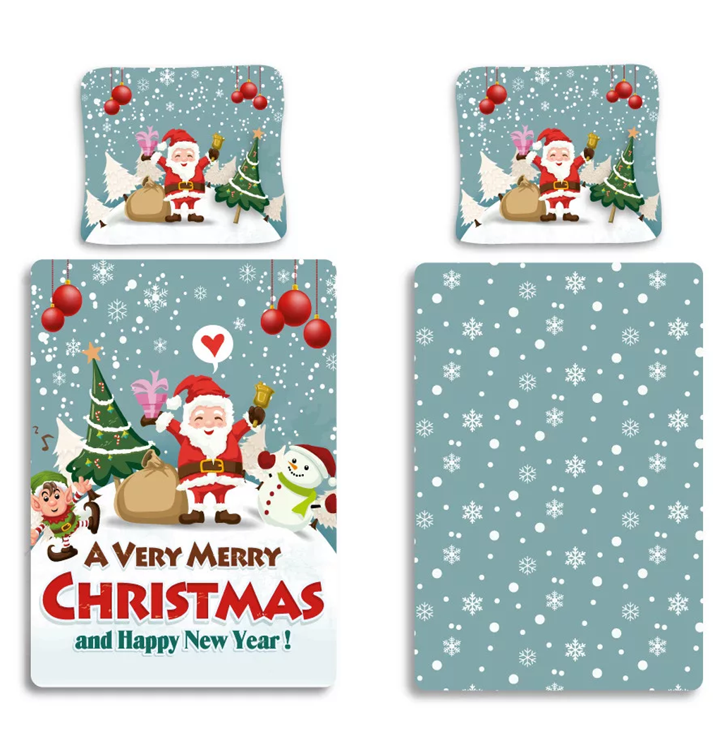 Коледен спален комплект Весела Коледа - Спално бельо и аксесоари за детска стая