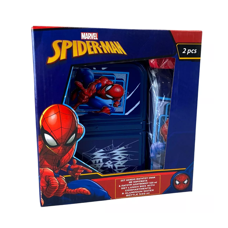 Комплект Спайдърмен - Кутия за храна и бутилка за вода Spiderman