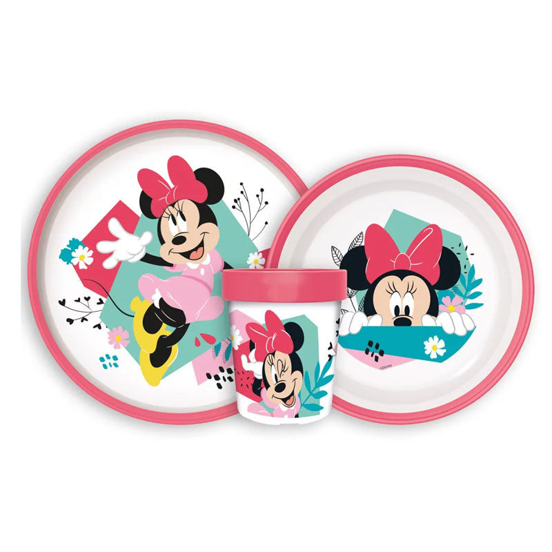 Комплект за хранене с чинийка купичка и чашка на Мини Маус - Детски аксесоари Minnie Mouse Disney