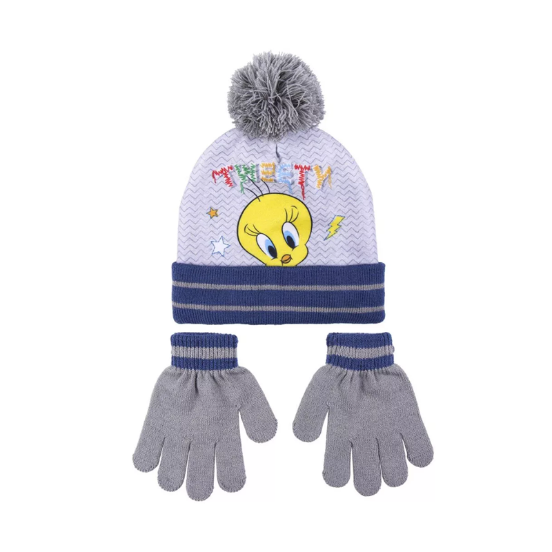Комплект зимна шапка и ръкавици Туити Looney Tunes Tweety