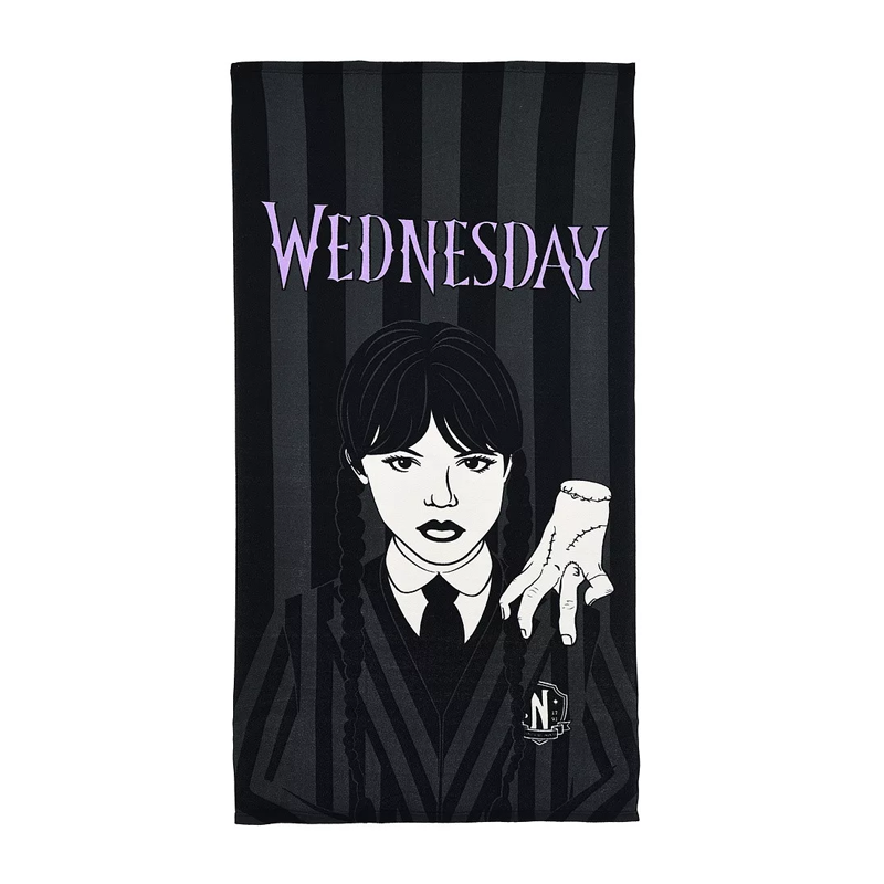Плажна кърпа Семейство Адамс Wednesday - Детски хавлии и аксесоари за плаж