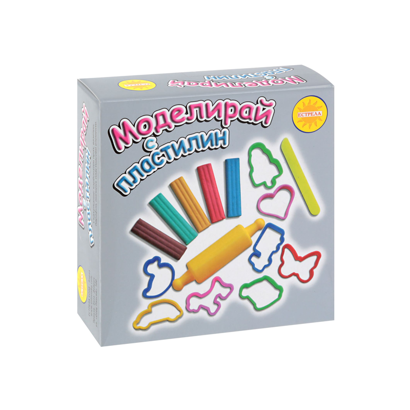 Коимплект Пластилин Естрела с формички - Ученически пособия и арт и крафт материали