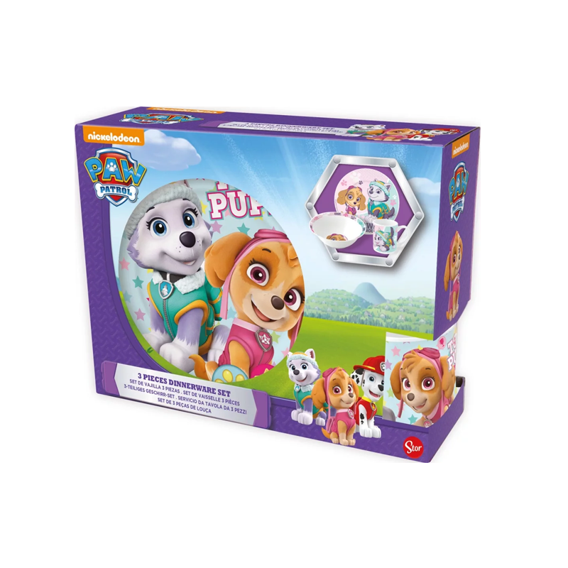 Detski porcelanov komplekt za hranene Paw Patrol - Chiniq kupichka i chasha ot porcelan
