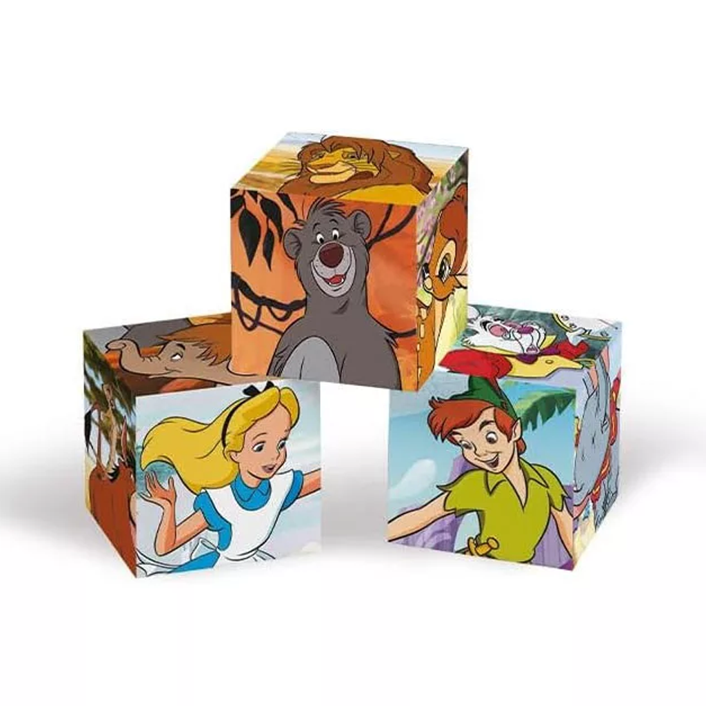 Kubcheta puzzle liubimi geroi ot Disney - Car lav, Maugli, Dumbo, Bambi, Pitar Pan, Alisa v stranata na chudesata