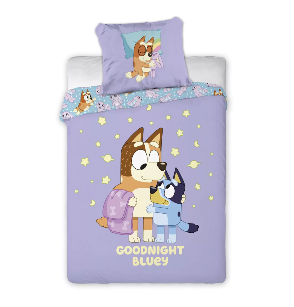 Детски Спален Комплект Блуи Bluey - Спално бельо за детско легло и кошара