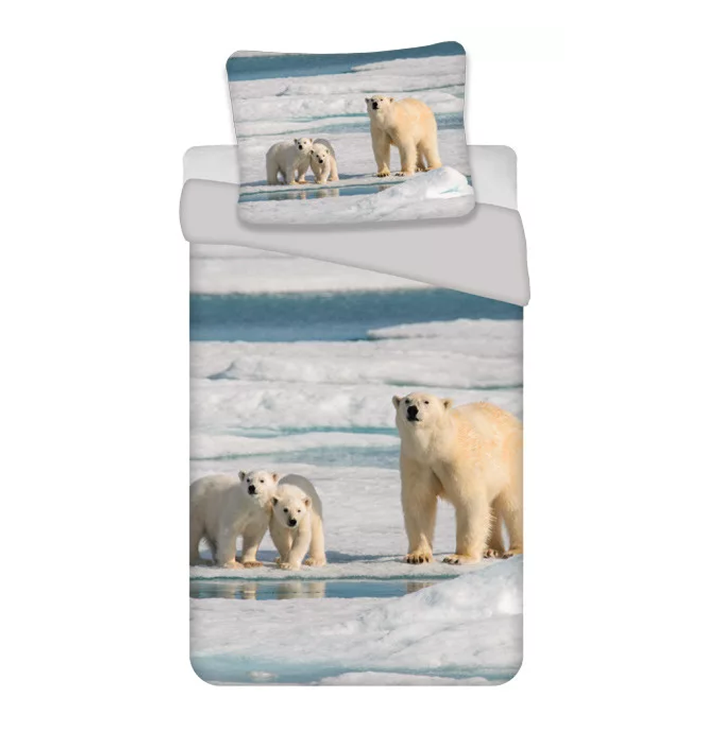 Спален комплект Полярни Мечки - Детско спално бельо за единично легло National Geographic