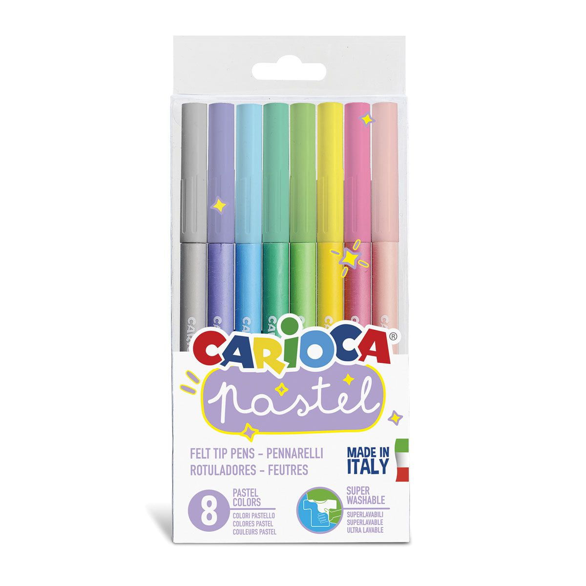 Флумастери Carioca Паселни цветове - Канцеларски материали и ученически пособия