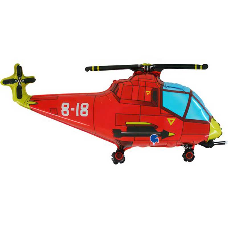 foliev balon helikopter cherven