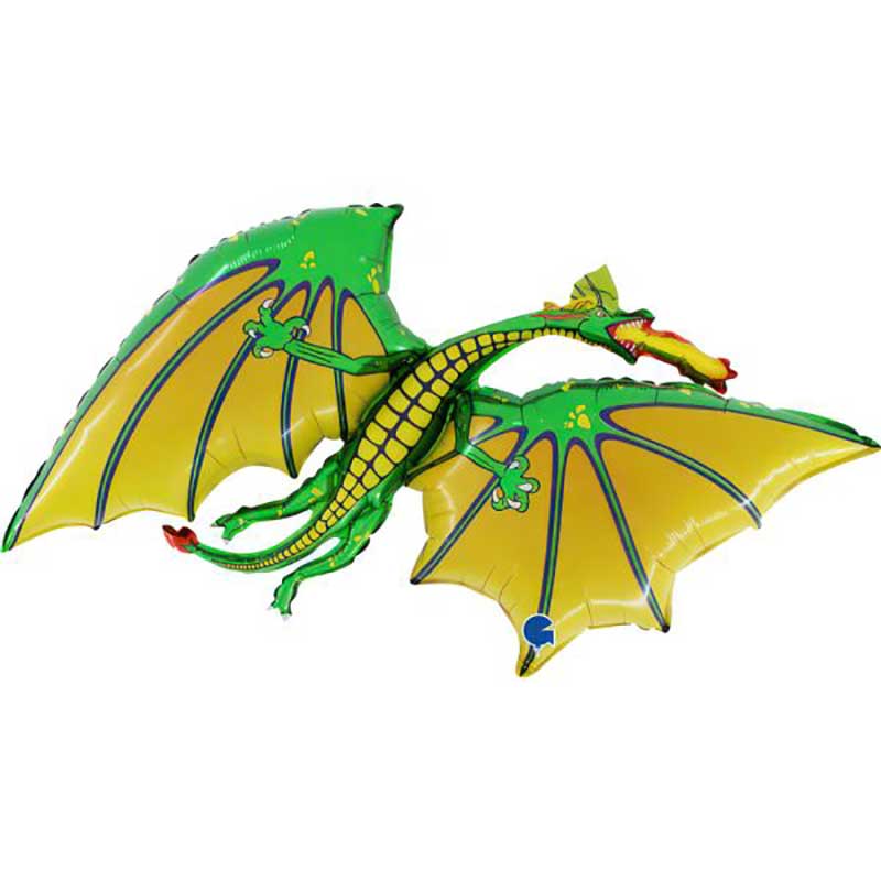 foliev balon drakon zelen