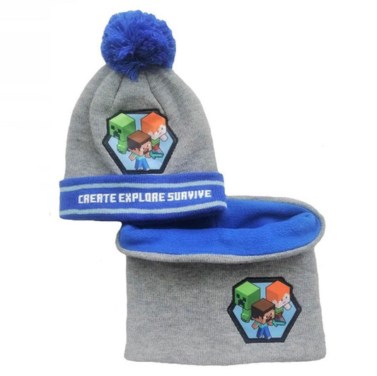 Майнкрафт детско hat + snood комплект 52 см