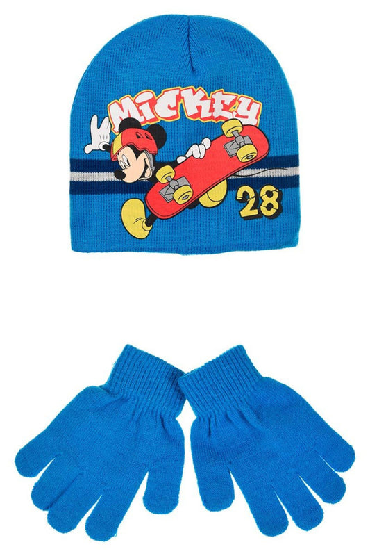 Дисни Мики  Skate детско' hat + gОбичам те комплект 52 см