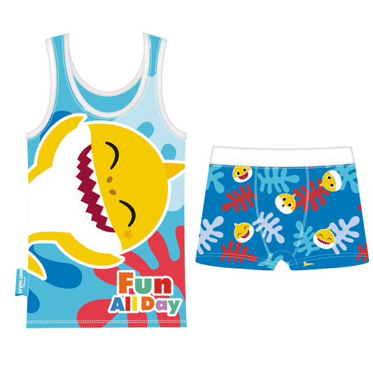 Бебе Акула Fun Day tank top + boxer комплект, short pajamas 2-7 години