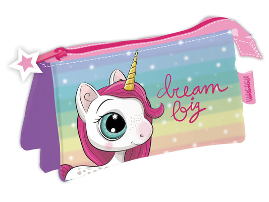 Еднорог Big Dream 3-compartМъжеt Pen Case 21 см