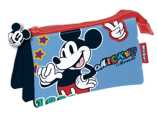 Дисни Мики  3-compartМъжеt pencil case 21 см