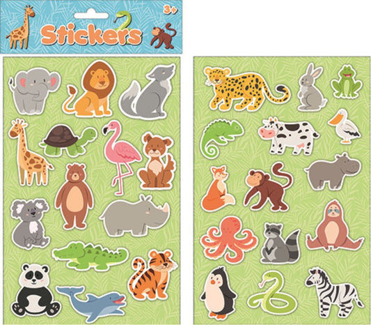 Животни puffy sticker комплект