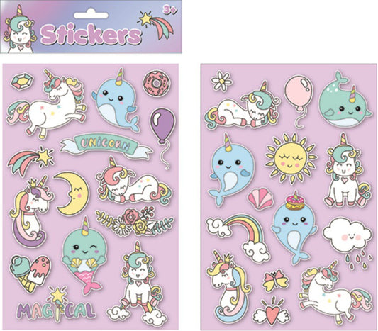 Еднорог puffy sticker комплект