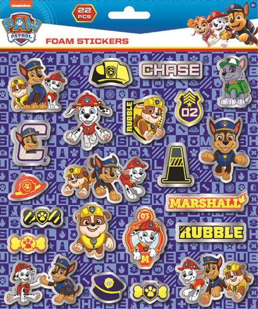 Пес патрул puffy foam sticker with сребърен декорация