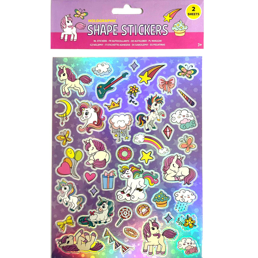 Еднорог hologram sticker комплект 2 Чаршафи